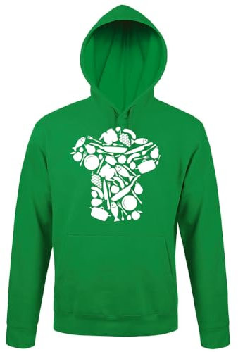 shirt84 Toque de chef à capuche pour homme, vert, S