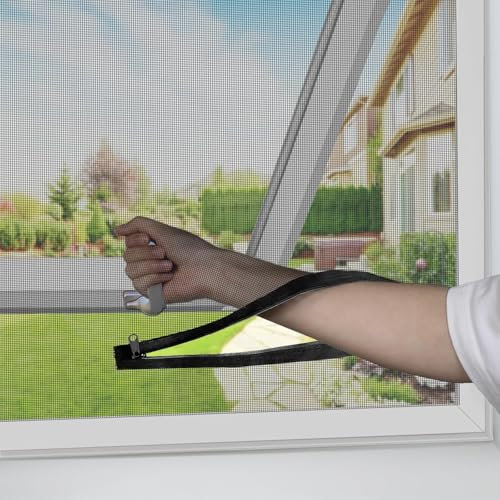 BKSAI Window Net to Keep Bugs Out Bug Net for Windows Fits Any Size 130x150CM Smaller Adjustable Mesh DIY Bug Net Fly Screen Window Nets