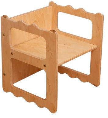 LATRANS Wendehocker Sitzhocker für Kinder i Stuhl mit 3 Sitzhöhen - Multifunktionaler Kinderhocker Kinderstühle aus Holz Hocker Baby (3)