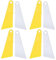 TOPINCN Glue Smear Sticks Applicator Spreader Glue Plate Gluing Glue Stick 8Pcs Scraper Yellow Wide White Leatherette Polymer Hot Glue Stick Hot Melt Glue Stick Art Glues Pastes