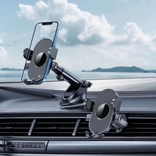 CYBERNOVA Supporto per telefono da auto Supporto per telefono da parabrezza per tutti gli smartphone (X003)