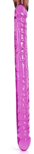 Double Ended Dildo Sex Toy Big 13 Inch to 18 Inch Double Head Realistic Dong for Women Lesbian Couples (17.5 Inch Double Ended Dildo Purple)