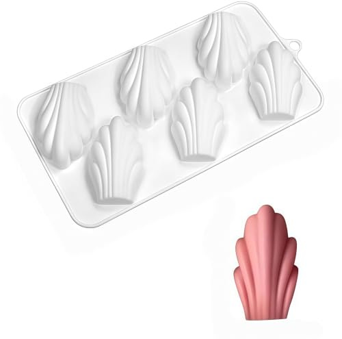 Silikon Französisch Mousse Kuchen Form 3D Backware DIY Schokolade Seife Kerze Form, 6 Löcher Madeleine