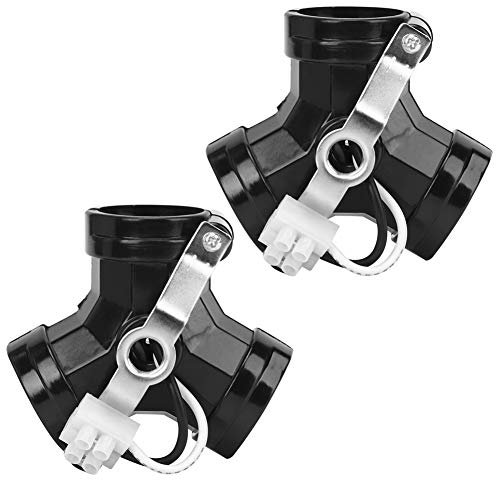 Base Media 3 Portalampada per Gruppo Luci, Portalampada a 3 Vie di Ricambio 3 Teste E27 Supporto Base Lampada per Luce a Incandescenza 220V-250V, 2 Pezzi