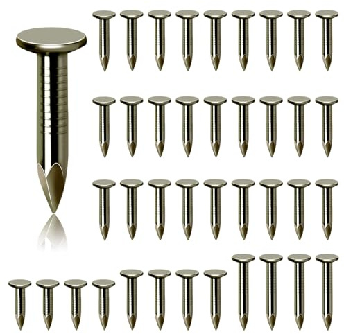 Glarks 300Pcs 1inch Steel Roofing Felt Nails Roofing Felt Pins Clout Nails Countersunk Head Felt Nails, for Securing Shed Roofs, Roofing Felt Slate Boards, Wood Shed Tiles