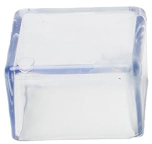 Wambere 8 st fyrkantiga stolskockar, transparent PVC, halkfria och slitstarka, 60 x 60 mm