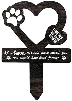 Piquet commémoratif pour Animal de Compagnie, Piquet commémoratif pour Perte d'animaux de Compagnie, funéraire pour Jardin, plaques funéraires avec Griffe de Chien, commémorative pour