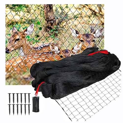15x15m Rete Anti Piccioni，Rete Antigrandine，Maglia 5x5cm Adatto a Tutti Tipi di Giardini Recinzioni,Retes di Protezione Antis Uccelli per Piante con Chiodi di Terra e Fascette,Nero (15 x 15m)