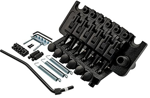 Musiclily 52,5mm Chevalet Tremolo Vibrato Double Locking Système pour Guitare électrique type Floyd Rose, Noir