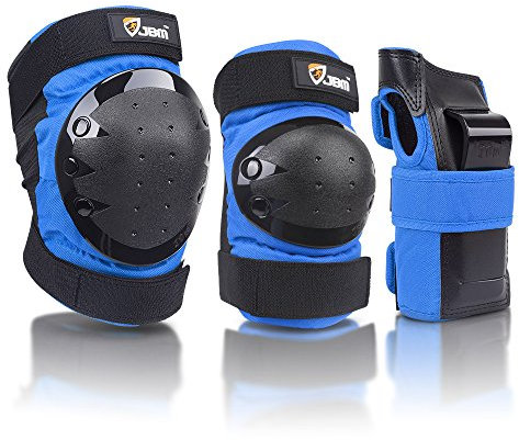 JBM Adult & Kids Knee Pads Elbow Pads and Wrist Guards for Inline Skating, Roller Skating, Skateboarding, Scootering