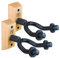 H&S Gitarrenhalter für die Wand - 2er-Pack aus Holz – Wandaufhängung mit Gummi-Mulden für Gitarren & Ukulele – Gitarrenständer & Gurt-Halter - Gitarren Wandhalterung - Guitar Stand