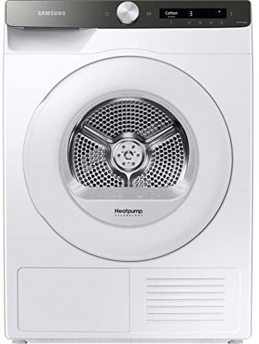 Samsung Asciugatrice Ai Control, DV80T5220TT/S3, 8 Kg, Pompa di Calore, Wifi, Sensore Optimal Dry, Filtro 2 in 1, Carica Frontale, 60l x 85h x 60p cm