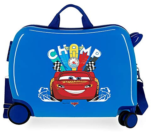 Disney Cars Lightning Mcqueen - Valigia per bambini, 50 x 38 x 20 cm, rigida ABS, chiusura a combinazione laterale, 34 l, 3 kg, 4 ruote, bagaglio a mano