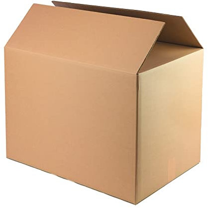 PACKCOBO Cajas de Cartón 60 x 40 x 40 cm para Mudanzas Almacenaje Transporte Reforzado con 2 ondas reforzada sin asa (10 Unidades)
