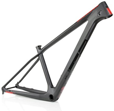 Carbon MTB Frame 27.5er Hardtail Mountain Bike Ram Thru Axle 12x142mm Skivbroms Ram 15''/17''/19'' Intern Routing (Color : Red, Size : 27.5 * 17'')