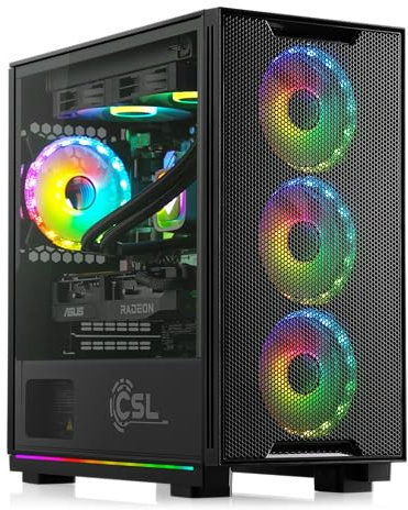 Gaming PC mit Windows 11 Home, AMD Ryzen 9 7900 12x 3700 MHz, 2000 GB M.2 SSD, 32 GB DDR5-RAM, Radeon RX 6700 XT, ASUS Mainboard, USB 3.2, M10540H