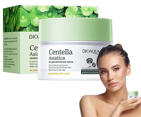 Crema facial Centella Asiatica - Crema Facial Hidratante, Reparadora Para Mujer | Crema hidratante 50 g, crema reafirmante para la piel para mujeres que repara la centella asiática Pw tools