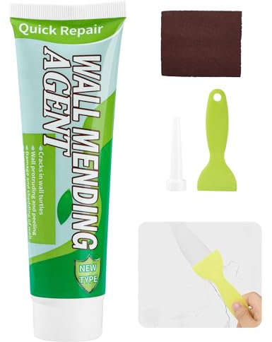 SOSALUK 150g Enduit de Rebouchage Rebouche Trou Mur Blanc Bouche Trou Mur Pâtes à reboucher pour Placoplâtre Crème de Réparation Murale Mastic Mur Blanc