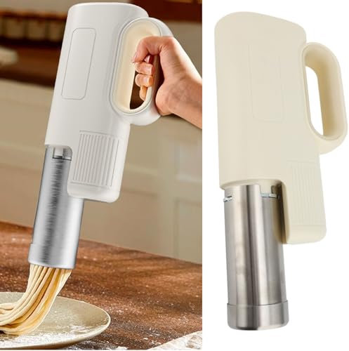 Handheld Electric Pasta Maker, Electric Pasta Maker 5 in 1 Cordless Pasta Machine, Portable Noodle Maker Automatic Noodle Machine with Shaping Discs for Homemade Spaghetti Ramen