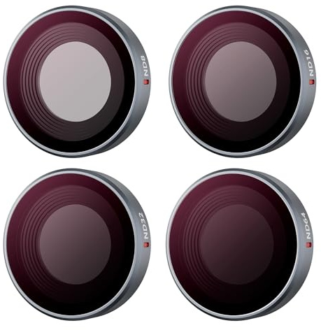 AKASO Kit de filtros de Lente de cámara Compatible con AKASO Brave 7 Cámara Deportiva(4 Piezas)