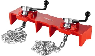 VEVOR Pipe Welding Vise, 1/2 to 8 Pipe Welding Clamp with Dual Chains & Crank Handles, Heavy-Duty Cast Iron Welding Vise for a Variety of Pipes