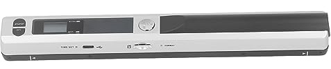 Escáner de Documentos Portátiles 300/600/900DPI Imagen Portátil A4 Escáner de Fotos en Color JPG/Formato PDF para Abogados Archiveros de Negocios de Negocios (Silver)