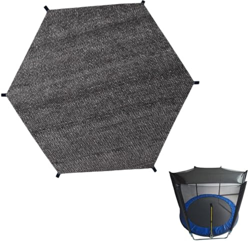 Naisfei Funda protectora solar para cama elástica, 244 cm, resistente a los rayos UV, para 6 barras, red de protección solar, cubierta para tienda de campaña (8 pies, negro)