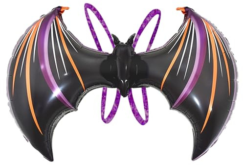 OH YEAH - Alas Murciélago Globo Foil Halloween Disfraz - 83 x 49 cm (33) - Accesorios Cosplay, Carnaval y Decoración Fiestas - Complementos Vampiro, Diablesa, Ángel Caído - Decoración Eventos