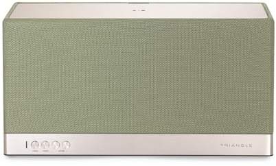 Triangle - Enceinte connectée AIO 3 - Enceinte Tout en Un Compatible Bluetooth, Wi-FI & Multiroom sans-Fil - Audio HD - Entrée Optique - 2X 45W - 360 x 195 x 150 mm - Vert Sauge