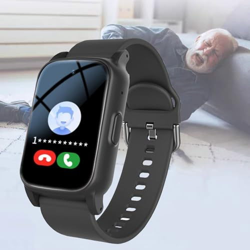 Reloj Inteligente Con Detección De Caídas Para Personas Mayores, Reloj Localizador Personas Mayores Con Botón De Llamada De Emergencia SOS, Videollamada HD Y Valla Electrónica - Impermeable IP67