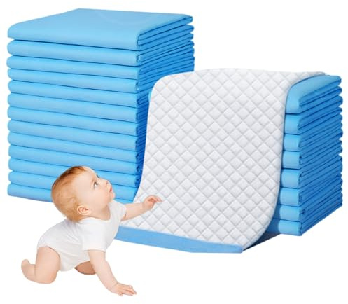 100 pièces matelas à langer jetables pour bébé 13x17, 7 matelas à langer non tissé doux absorption rapide pour bébés, adultes et animaux de compagnie, Ich Dekor