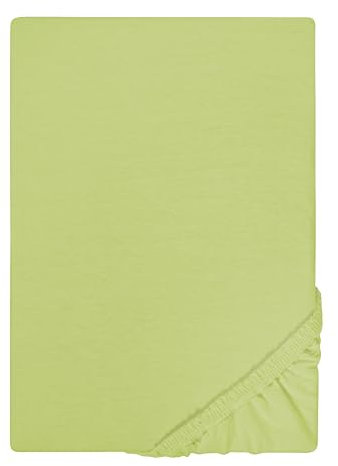 Traumhaft Schlafen - Castell - Markenbettwäsche 0077113 Spannbetttuch Jersey Stretch 1x 180x200 cm - 200x200 cm, pistaziengrün