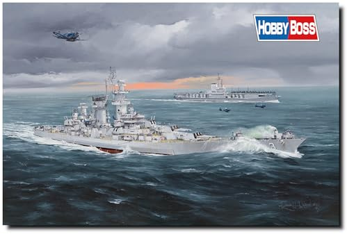 Hobby Boss 086515 1/350 USS Hawaii, CB-3 Plastikmodellbausatz, Modelleisenbahnzubehör, Modellbau, Mehrfarbig