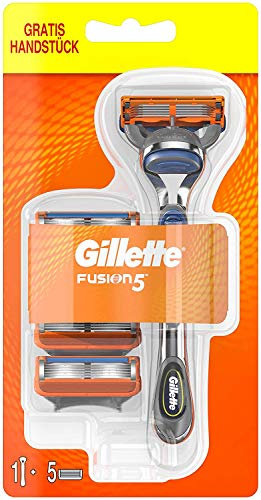 Gillette Fusion 5 Rasierer Herren mit Trimmerklinge für Präzision und Gleitbeschichtung, Rasierer + 5 Rasierklingen