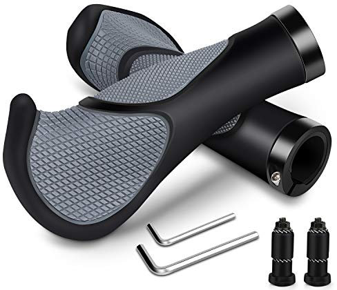 DIAOCARE Fahrradgriffe Ergonomisch, Fahrrad Griffe/Lenkergriffe aus Rutschfestem & Puffer Gummi, Lenker Griffe mit Zwei Seiten Lock-On Design, für MTB, Trekkingrad, Cityrad Rennrad (22 mm Lenker)