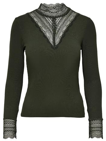 ONLTILDE L/S HIGH Neck LACE TOP JRS NOOS