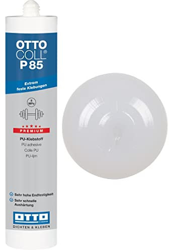 Otto-Chemie P85 hochfester Premium-PU-Klebstoff 1K-Polyurethan-Klebstoff von Ottocoll für innen und außen (P 85 transluzent | 310ml Kartusche)