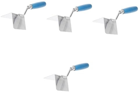 UKCOCO 4 Pz corna maschili bordo kit dito spatola per stucco utensili per cartongesso spatola angolare per cartongesso cazzuola per cartongesso con angoli arrotondati Acciaio inossidabile