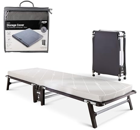 JAY-BE HE70 Hideaway Folding Bed with Mattress & Storage Cover, Single