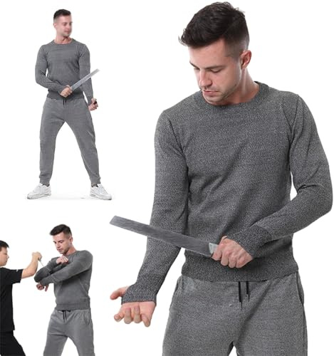 Gilets Anti-coupures Pour Hommes, Gilet Anti-coupures Et Anti-couteaux, Vêtements Protection Contre Les Coupures Niveau 5, Anti-déchirures Et Anti-couteaux, Protection Haute Performance(Gray,XL)