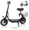 Elektroscooter mit Sitz für Erwachsene, 500W Motor, 36V 13Ah Akku, 35 km Reichweite, Verstellbarer Sitz & Korb, doppelte Scheibenbremsen, Vorderradfederung, straßenzugelassen, Tempomat, Nullstart