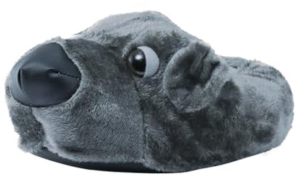 Zapatillas de estar por casa para hombres y mujeres, zapatillas de felpa para niñas, zapatillas de piel de cordero mullidas, gris, Talla única