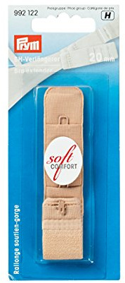 Prym - Bra Extender Beige 3x1 (20mm) Hooks - 1 Unit