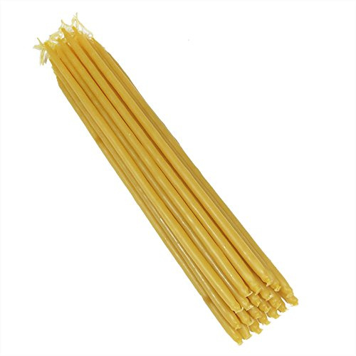 NKlaus 101g (circa 20 pezzi) candele 100% cera d'api L: 19 cm fatte a mano Grecia 36266
