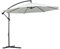 Outsunny Ampelschirm Ø300 cm neigbar Sonnenschirm mit UV-Schutz Kurbelschirm mit Ständer, Kurbelvorrichtung, Marktschirm Gartenschirm Sonnenschutz für Balkon Garten Terrasse Cremeweiß