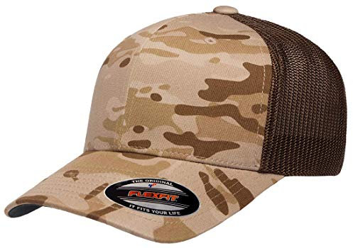 Flexfit Unisex Trucker Cap Verschluss, Multicam Arid/Braun, Einheitsgröße