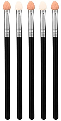 LuLiyLdJ 5 Stück Schwamm-Lidschattenpinsel, Schwamm-Lidschattenpinsel, Augen-Make-up-Pinsel, Lidschatten-Applikator, doppelseitiger Pinsel, Lidschatten-Applikator für Anfänger,