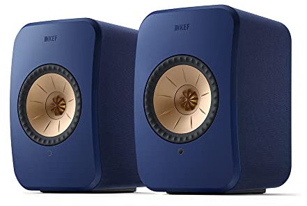 KEF LSX II - Wireless Bookshelf Speakers, Blue | Active Speakers | TV | PC | Gaming | HDMI