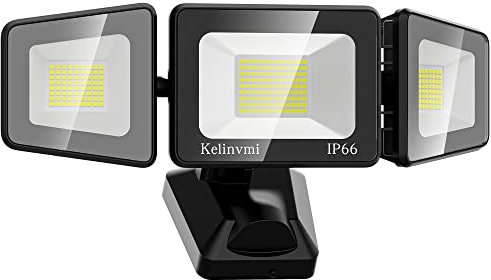 kelinvmi Projecteur LED d'extérieur 120 W 12000 lm Lumière de sécurité LED haute luminosité 4500 K Lumière blanche chaude avec IP66 étanche IP66 pour cour, jardin, aire de jeux
