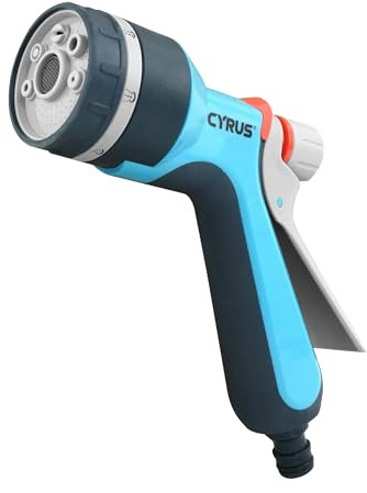 CYRUS Gartenbrause, Handbrause,7 Funktionen Düsen und Einstellbarer Strahl Garten Sprühpistole für die Bewässerung,Auto Waschen und Garten Reinigung